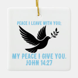 私の与え平和はあなたに セラミックオーナメント