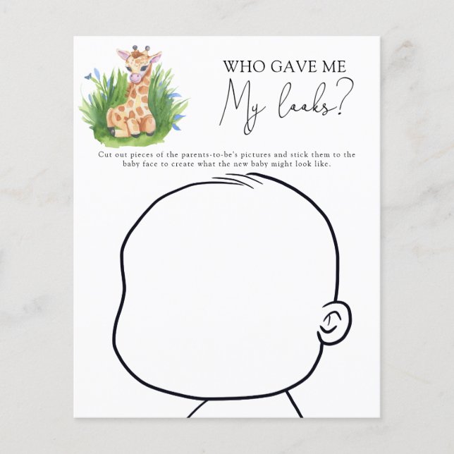 私の与え見た目の赤ん坊のシャワーのゲーム (正面)