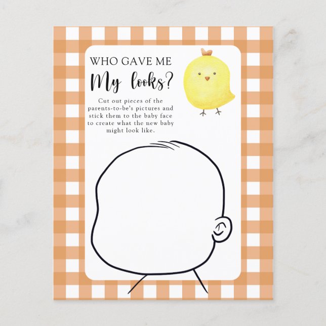 私の与え見た目の赤ん坊のシャワーのゲーム (正面)