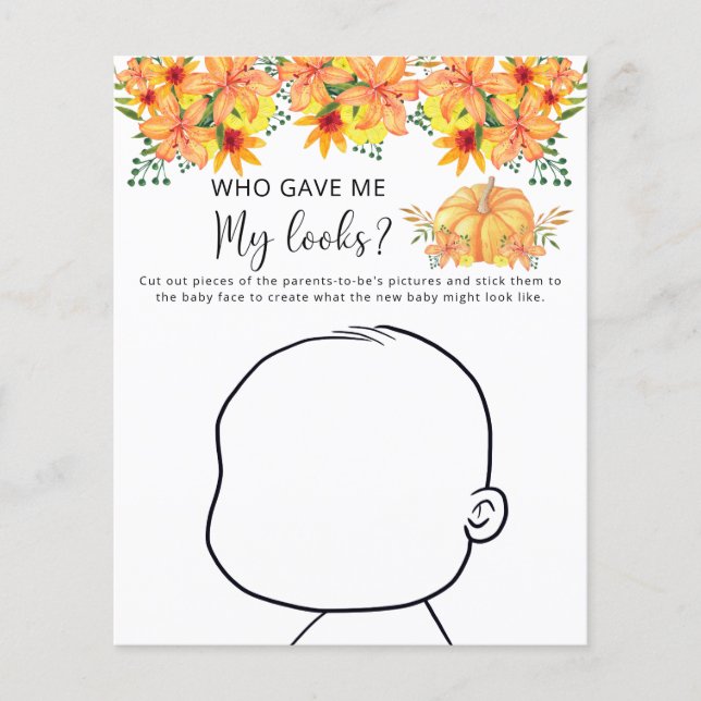 私の与え見た目の赤ん坊のシャワーのゲーム (正面)