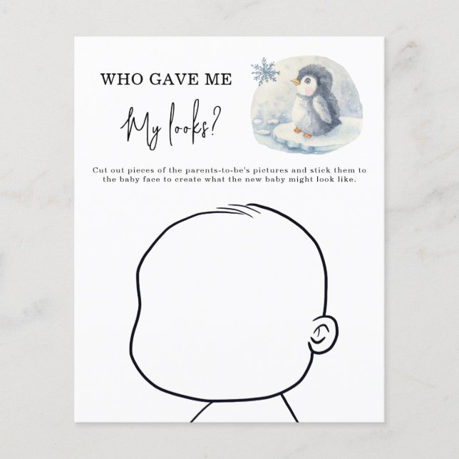 私の与え見た目は？ – かわいいペンギン (正面)