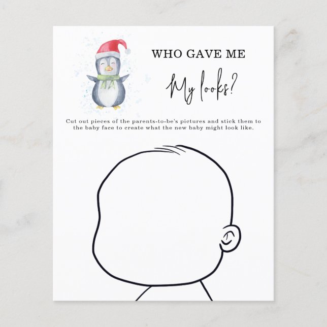 私の与え見た目は？ – かわいいペンギン (正面)