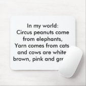 私の世界では猫から来糸が…… マウスパッド (マウス)