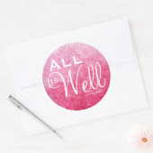 私の世界のステッカーは万事うまくいっている ラウンドシール (封筒)