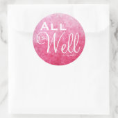 私の世界のステッカーは万事うまくいっている ラウンドシール (バッグ)