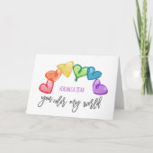 私の世界のバレンタインを着色します カード (正面)