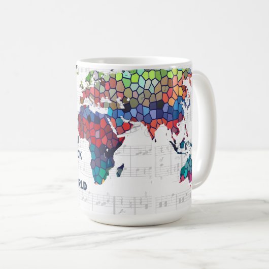 私の世界のマグを揺すります コーヒーマグカップ (正面右)