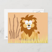 私の世界の動物のセリエからのライオン ポストカード (正面/裏面)