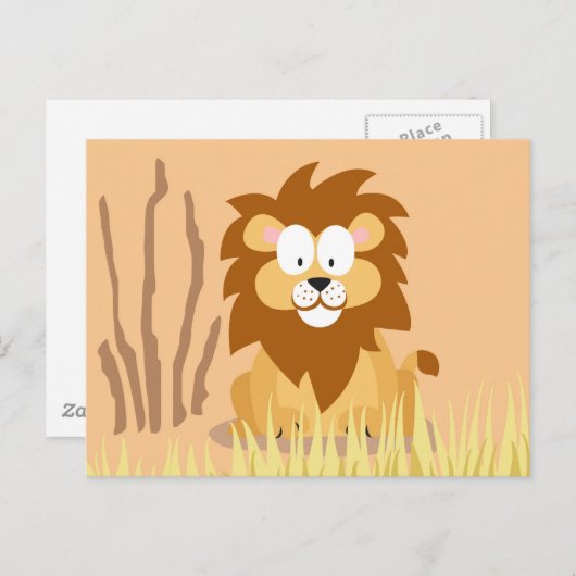 私の世界の動物のセリエからのライオン ポストカード (正面/裏面)