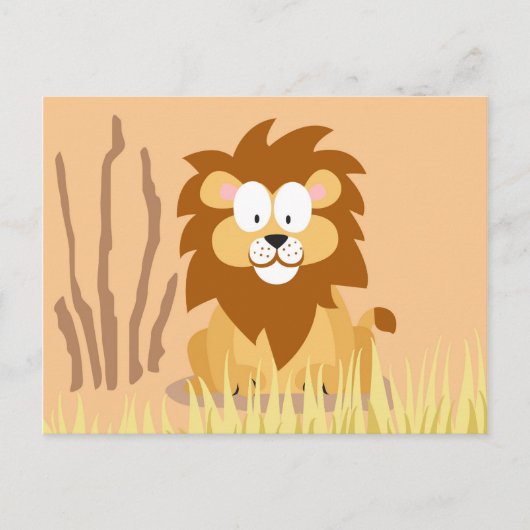私の世界の動物のセリエからのライオン ポストカード (正面)