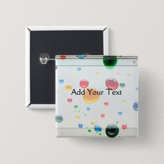 私の世界の明るいペンキの低下を着色して下さい 缶バッジ (正面&裏面)