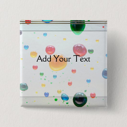 私の世界の明るいペンキの低下を着色して下さい 缶バッジ (正面)