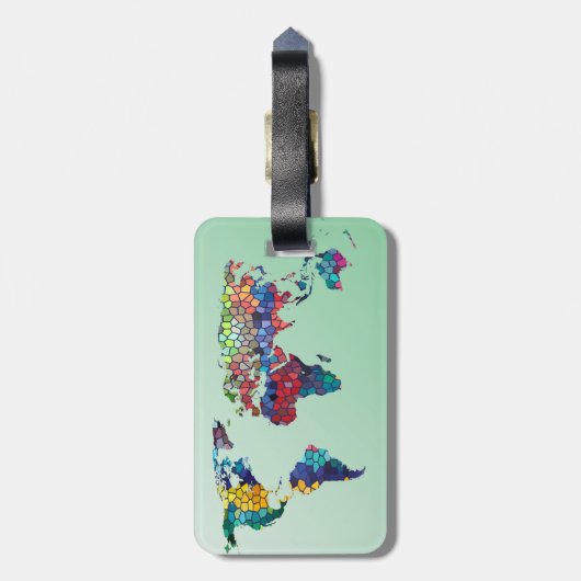 私の世界の荷物のファインダーのラベルへの歓迎 ラゲッジタグ (裏面縦)