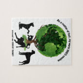 私の世界は私のグレートデーンのまわりで回転します ジグソーパズル (横)