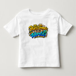 私の世界へようこそ - カラフルでクリエイティブなタイポグラフィ トドラーTシャツ