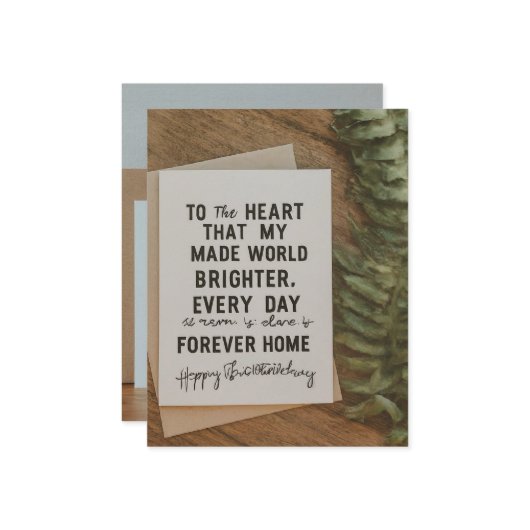 私の世界を日々明るくしてくれたハートに (正面/裏面インサイチュ)