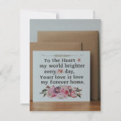 私の世界を日々明るくしてくれたハートに (裏面)