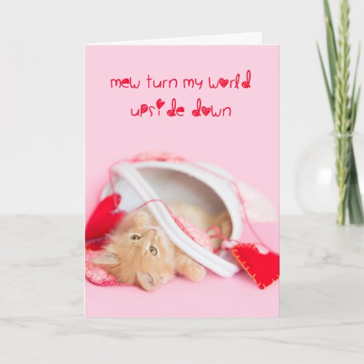 私の世界を逆さまにする子猫 シーズンカード (正面)