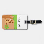 私の世界動物のserieからの猿 ラゲッジタグ (正面横)