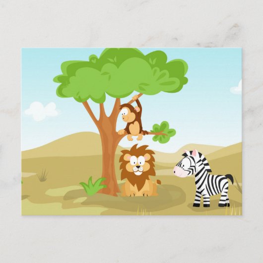私の世界動物シリーズからのAfrika ポストカード (正面)