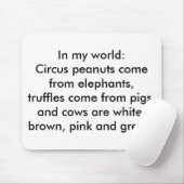 私の世界:豚の来トリュフ マウスパッド (マウス)