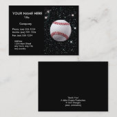 私の世界: 野球(野球のプロフェッショナルのために) 名刺 (正面/裏面)