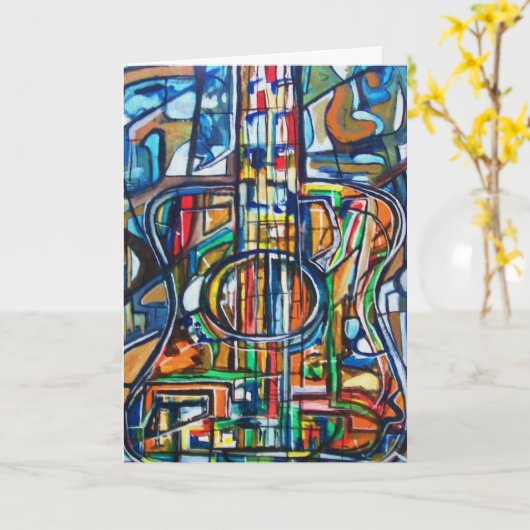 私の世界- ValAriesによる挨拶状--を揺すります カード (黄色い花)