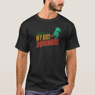 私の丘は下り坂カッコいいでおもしろい Tシャツ