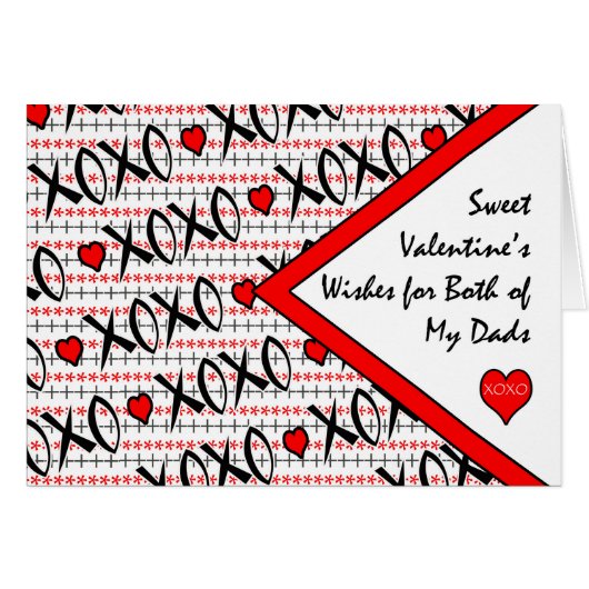 私の両方のパパのバレンタインデー, XOXOデザイン (正面横)