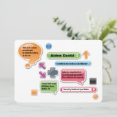 私の両親はラメこうもりバー(ユダヤ教の)バル・ミツバー招待状 招待状 (スタンド正面)