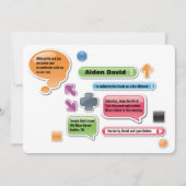 私の両親はラメこうもりバー(ユダヤ教の)バル・ミツバー招待状 招待状 (正面)