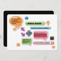 私の両親はラメこうもりバー（ユダヤ教の）バル・ミツバー招待状