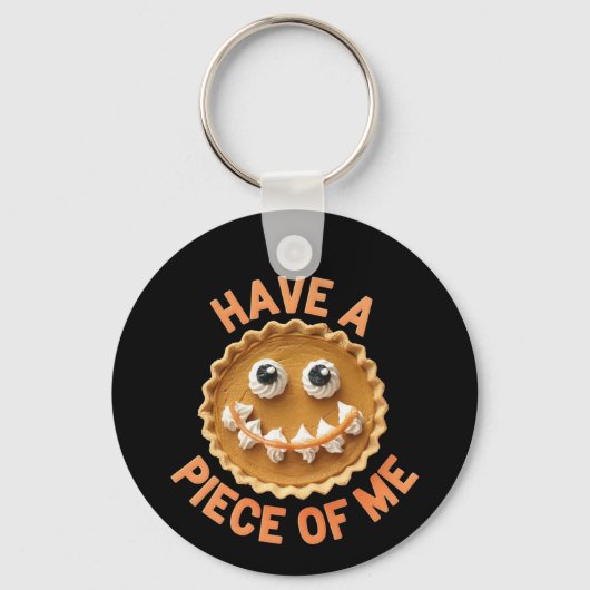 私の中で一番可愛いカボチャのパイを食べる キーホルダー (正面)