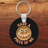 私の中で一番可愛いカボチャのパイを食べる キーホルダー (正面)