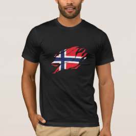 私の中のノルウェー国旗、爪の中のスカンジナビア Mar Tシャツ