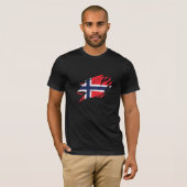 私の中のノルウェー国旗、爪の中のスカンジナビア Mar Tシャツ (正面フル)