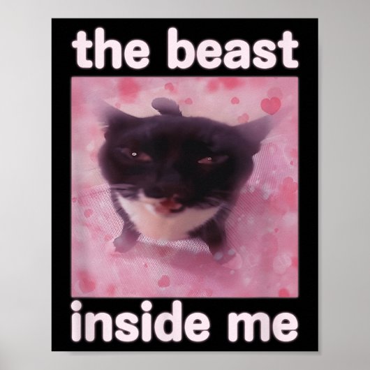 私の中の獣キャッおもしろいトミームギフト男性へを ポスター (正面)