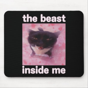 私の中の獣キャッおもしろいトミームギフト男性へを マウスパッド