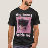 私の中の獣キャッおもしろいトミームギフト男性へを Tシャツ (正面)