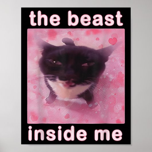 私の中の獣キャットおもしろいミーム皮肉Inapp ポスター (正面)