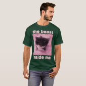 私の中の獣面白い猫のミーム家族 Tシャツ (正面フル)