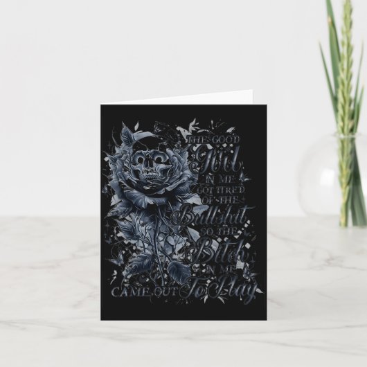 私の中の良い子が、もう限界だと思ったので、クソ野郎に カード (正面)