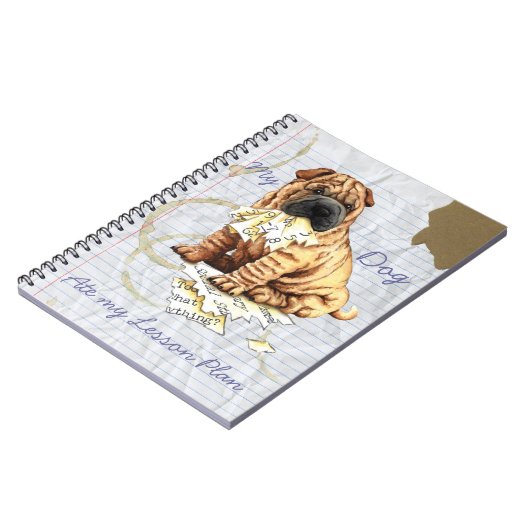 私の中国のなShar-Peiは私のレッスン・プランを食べました ノートブック (左側)