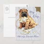 私の中国のShar-Pei私のレッス食べンプラン ポストカード (正面/裏面)