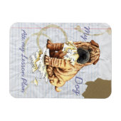 私の中国のShar-Pei私のレッス食べンプラン マグネット (横)