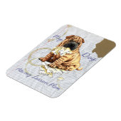 私の中国のShar-Pei私のレッス食べンプラン マグネット (左側)