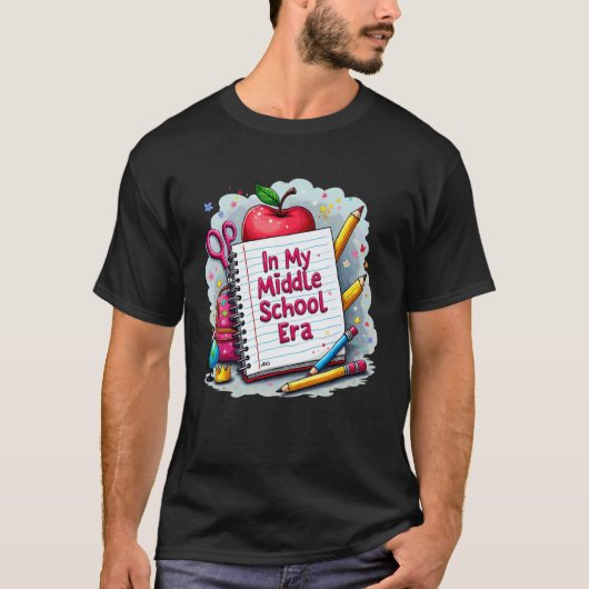 私の中学校時代の先生の子供たち、学校へ戻る Tシャツ (正面)