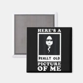私の中年の本当に古い写真おもしろいを持つ マグネット (正面/裏面)