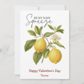 私の主なスクイおもしろいズバレンタインデー シーズンカード (正面)