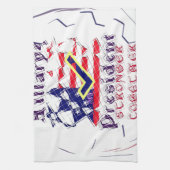 私の主宰と一緒に強いヒラリーUSAに投票 キッチンタオル (縦)